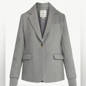 Free Assembly Gray Women's Blazer Sweater Cuff Large